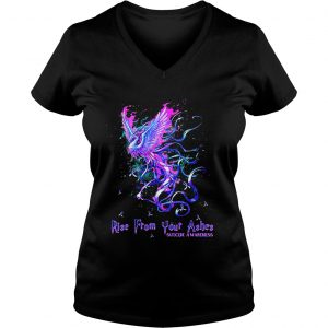 Ladies Vneck Rise from your ashes suicide awareness shirt
