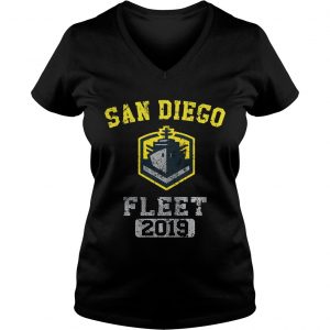 Ladies Vneck San Diego fleet 2019 shirt