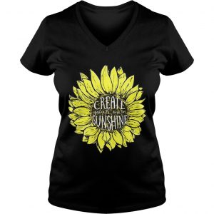 Ladies Vneck Sunflower Create your own sunshine shirt