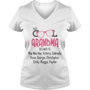 Ladies Vneck This grandma belong to mia nae nae victoria gabriella rosie shirt