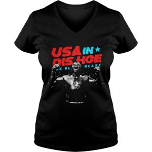 Ladies Vneck USA In Dis Hoe The Black Beast shirt