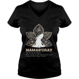 Ladies Vneck Unicorn yoga Namascray shirt