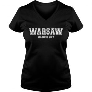 Ladies Vneck WARSAW CAPITAL CITY Poland Gifts Shirts