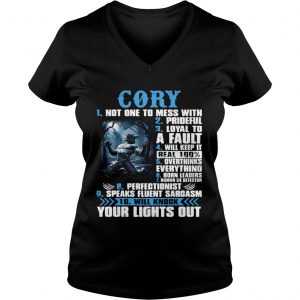 Ladies Vneck Werewolf Cory 1 Not one to mess with 2 Prideful 3 Loyal to a fault shirt