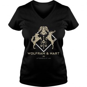 Ladies Vneck Wolfram and Hart Attorneys at law shirt