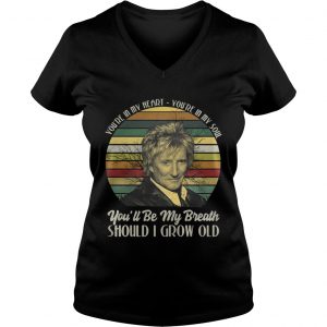 Ladies Vneck Youre in my heart Youre in my soul youll be my breath should I grow old shirt