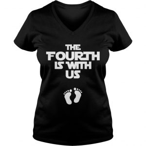 Ladies Vneck he fourth is with us shirt