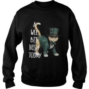 Sweatshirt Cat A wee bit irish today shirt