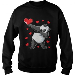 Sweatshirt Dabbing Panda Heart Valentines Day Bear Shirt