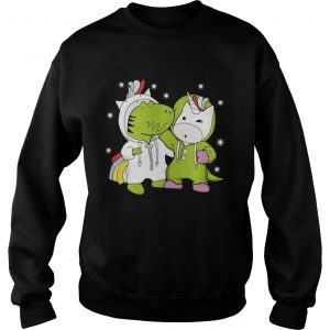 Sweatshirt Dinosaur and Unicorn are best friends shirt