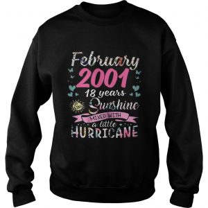 Sweatshirt February 2001 18 years sunshine mixed with a little hurricane shirt