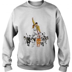 Sweatshirt Freddie Mercury and his cats shirt