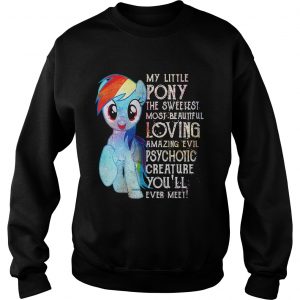 Sweatshirt My Little Pony the sweetest most beautiful loving amazing evil psychotic shirt