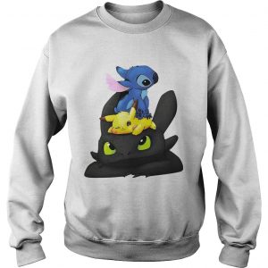 Sweatshirt Stitch Pikachu and Toothless shirt