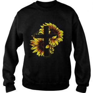Sweatshirt Sunflower Christian Cross shirt
