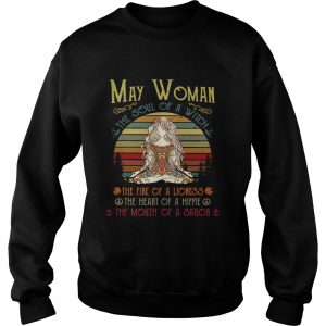 Sweatshirt Yoga May woman the soul of a witch the fire of a lioness shirt