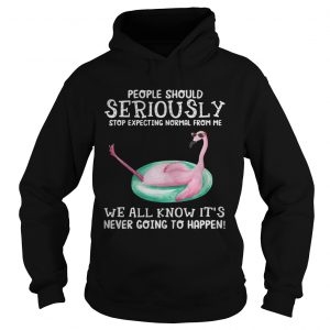 Flamingo People should seriously stop expecting normal from me we all know Hoodie