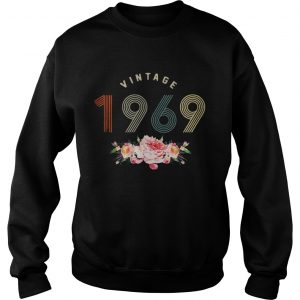 Flower retro vintage 1969 classic birthday 50 years old Sweatshirt