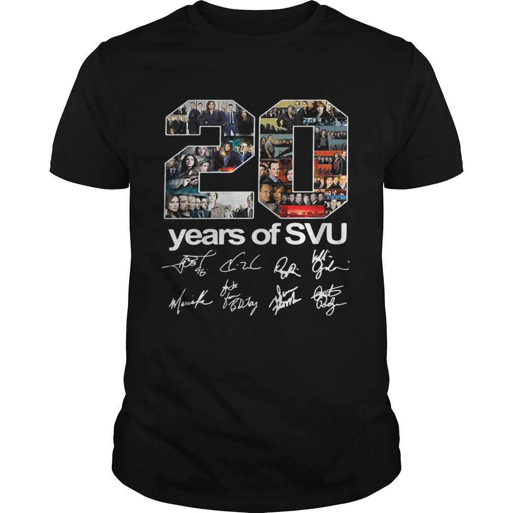 20 years of SVU Law and Order all signatures shirt