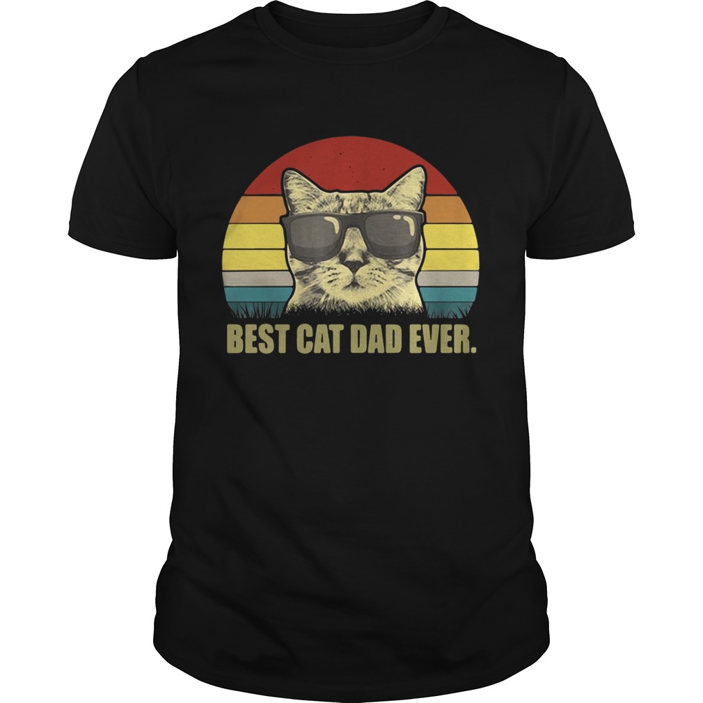 Best Cat Dad Ever Sunset shirt