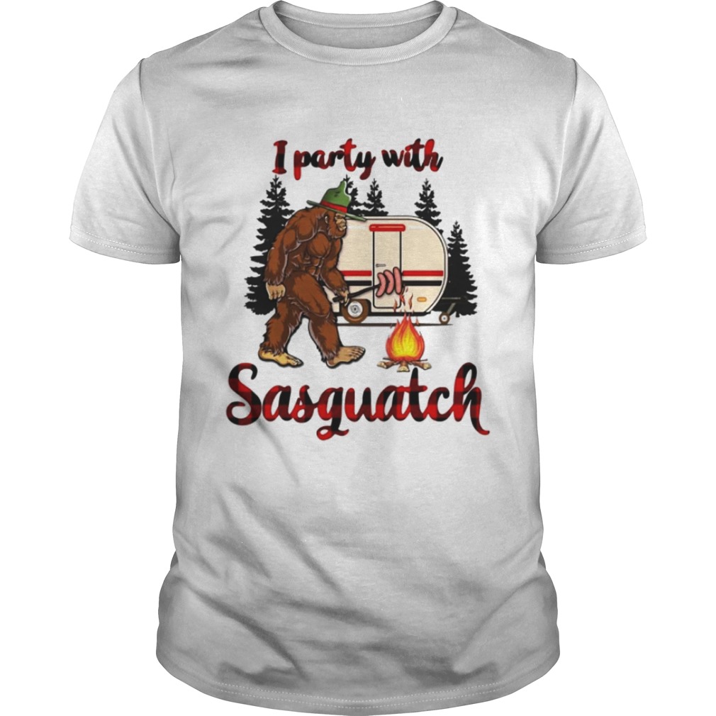 Bigfoot camping I party with Sasquatch shirt