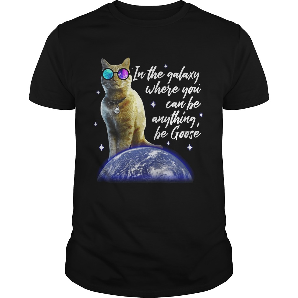 Cat In the galaxy where you can be anything be Goose shirt