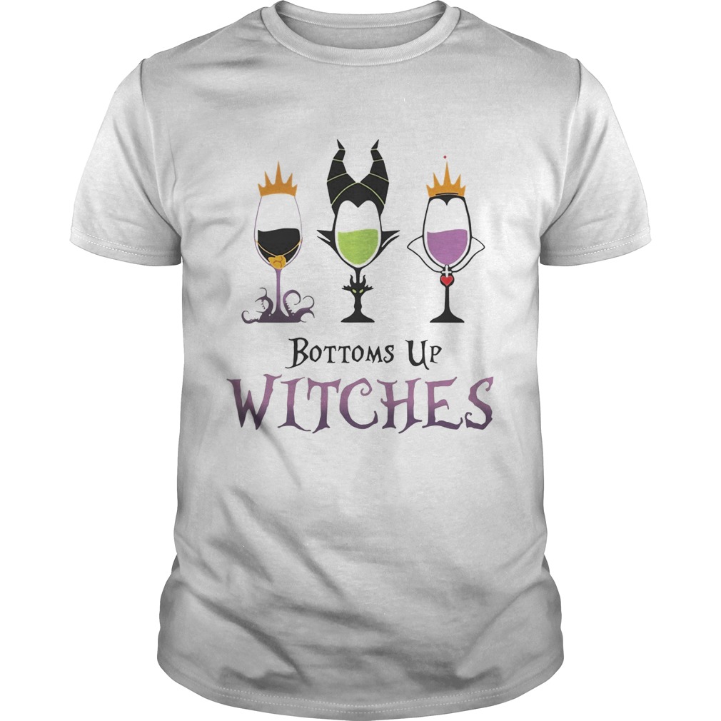 Cruella de Vil Maleficent Evil Queen bottoms up witches shirt