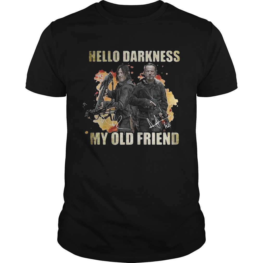 Daryl Dixon and Rick Grimes Hello Darkness My Old Friend T-Shirt