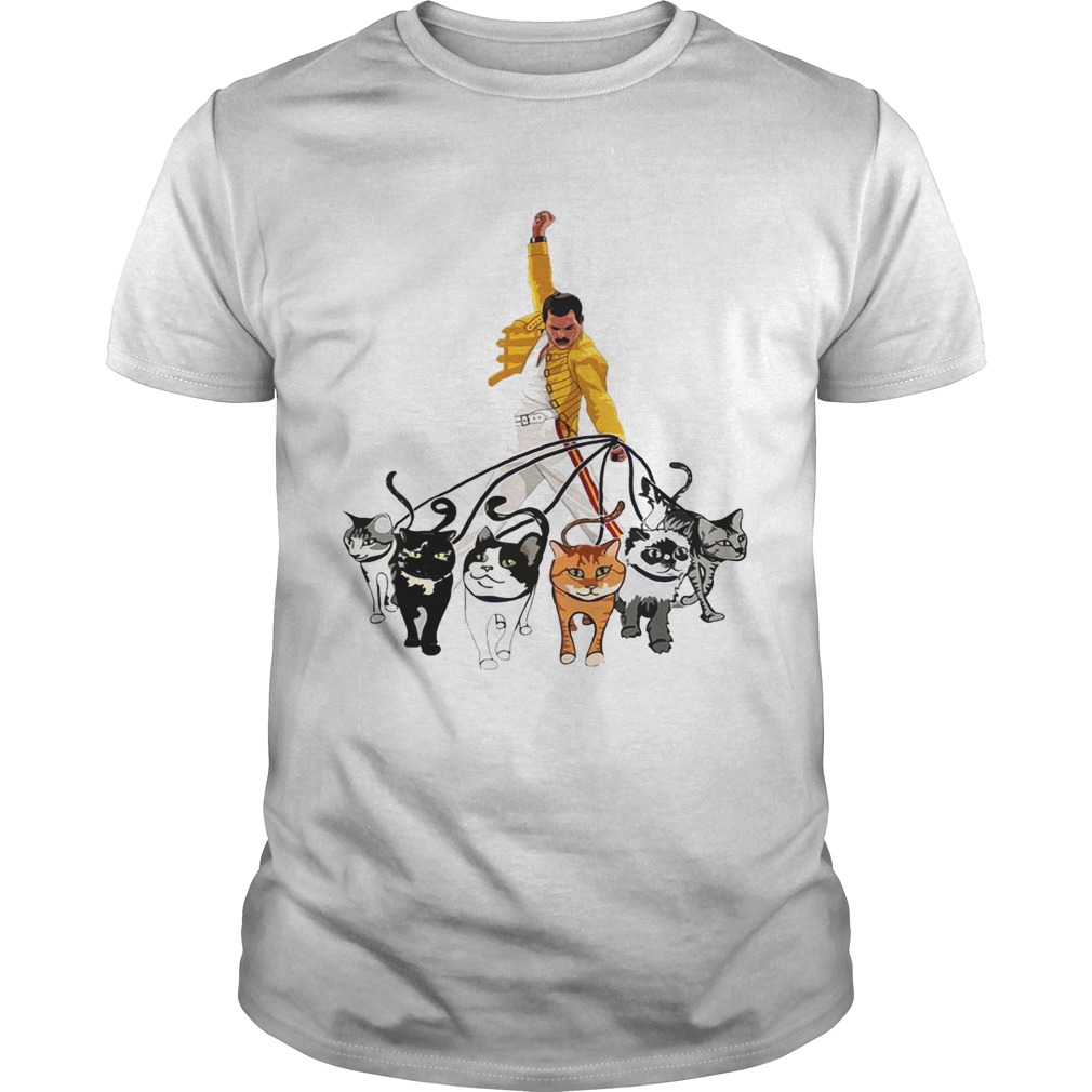 Freddie Mercury With His Cat Funny Gift Shirt