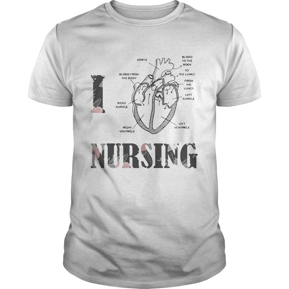 Heart – I Love Nursing Shirt