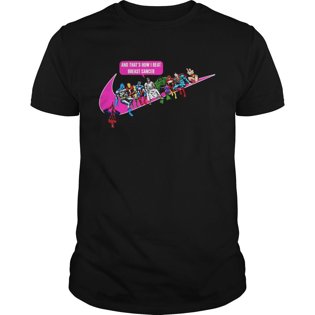  Jesus and Superhero and that’s how I beat breast cancer shirt