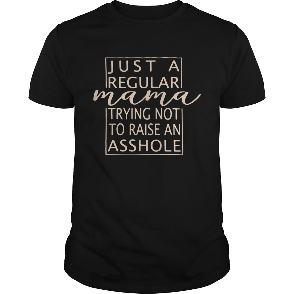 Just a regular mama trying not to raise an asshole shirt