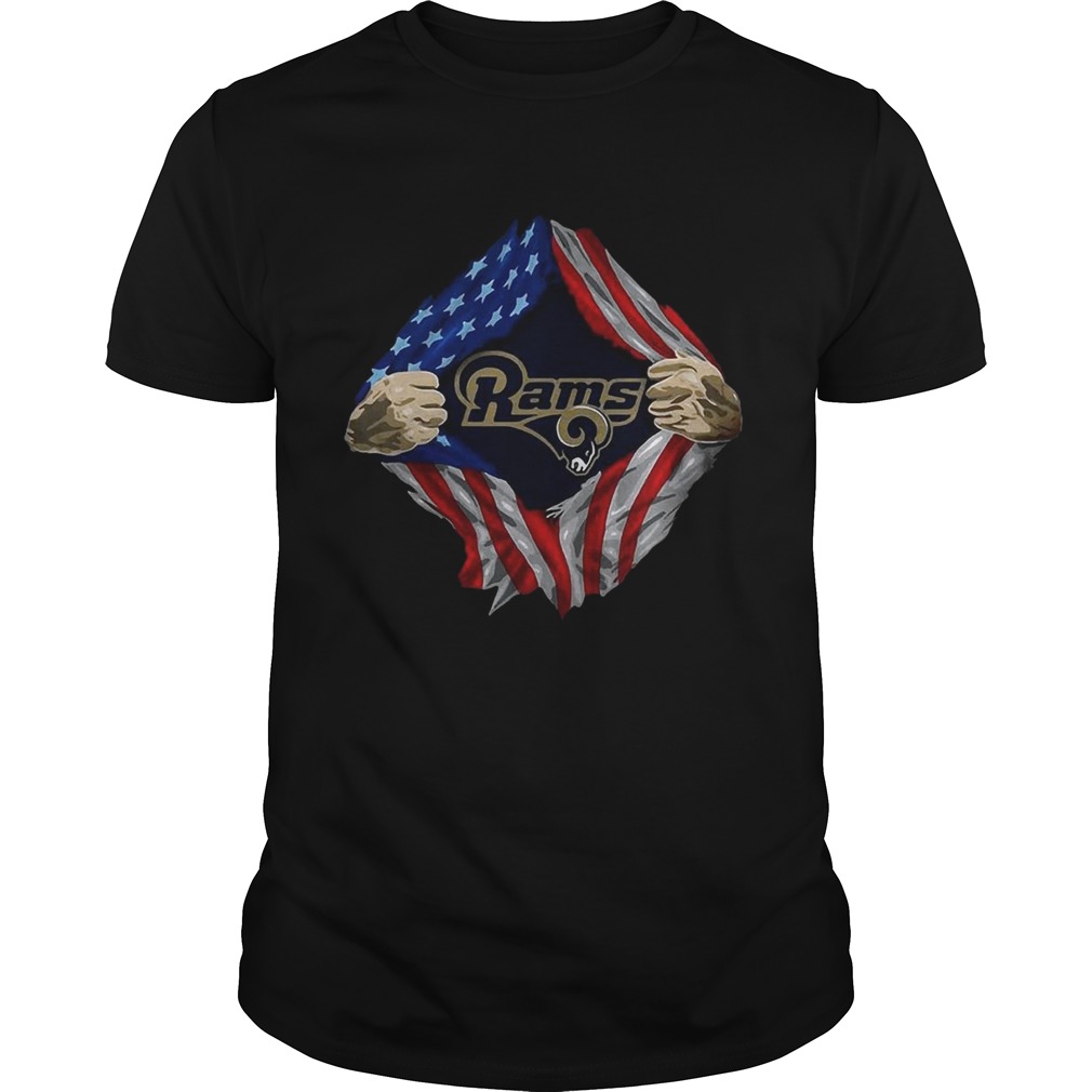 Los Angeles Rams torn American flag T-Shirt