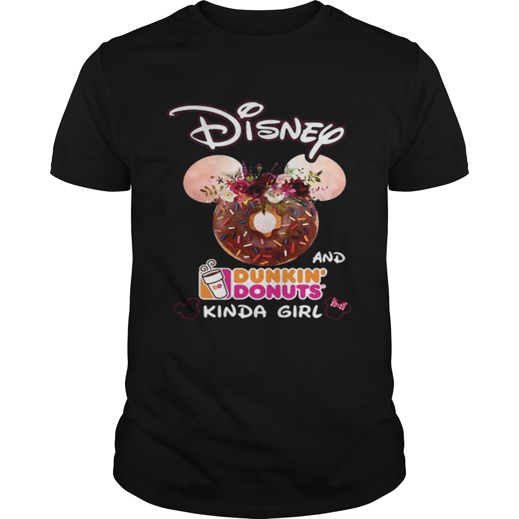 Mickey Mouse Disney and Dunkin’ Donuts kinda girl shirt