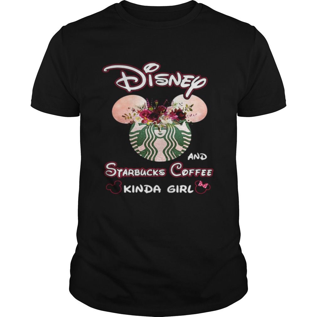 Mickey Mouse Disney and Starbucks coffee kinda girl shirt