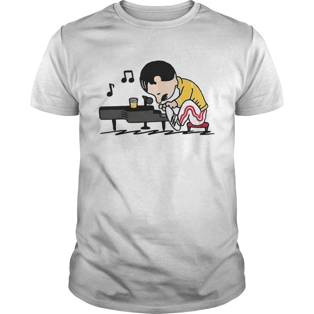 Queenuts Queen’s Freddie Mercury in the style of Peanuts shirt
