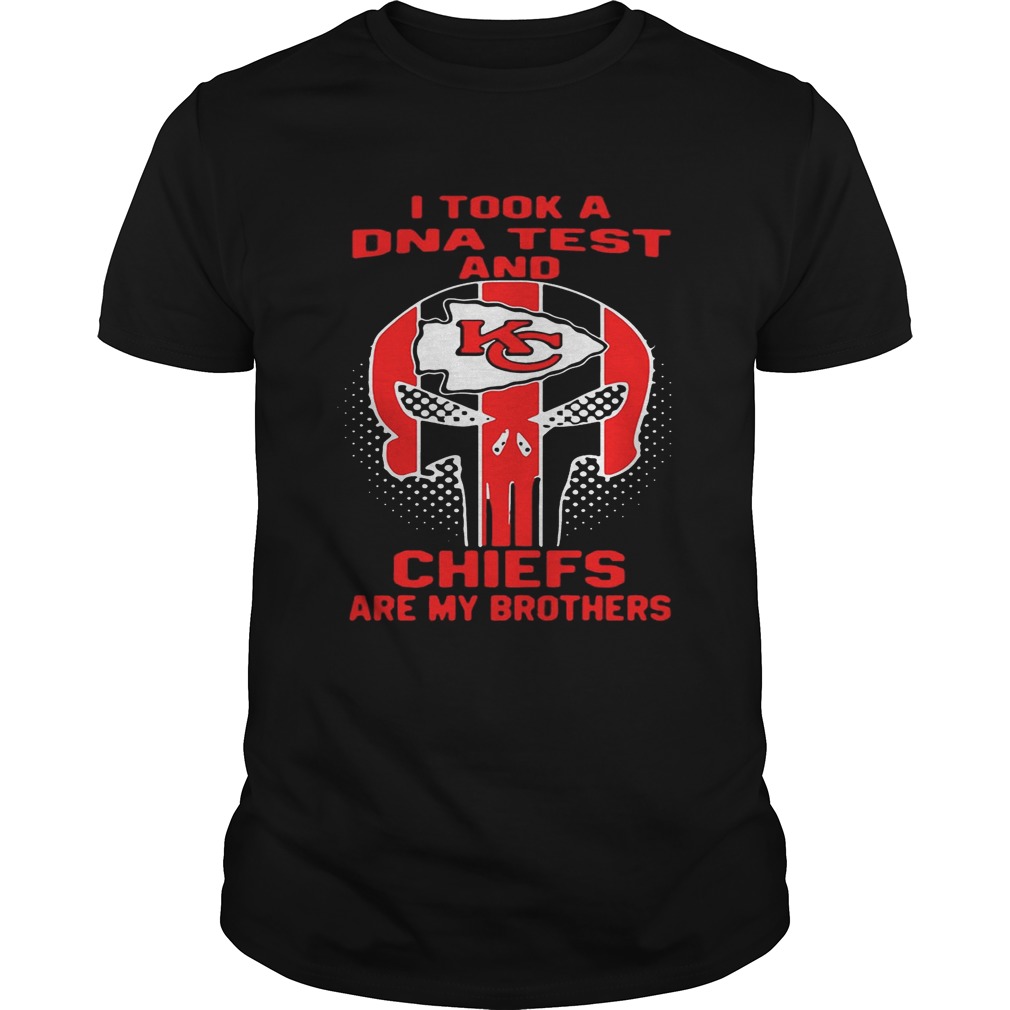 Skull I took a DNA test and Kansas City Chiefs are my brothers shirt