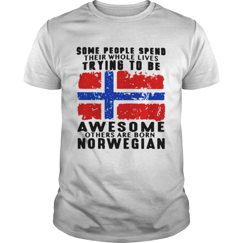 Some people spend their whole lives trying to be awesome others are born Norwegian shirt