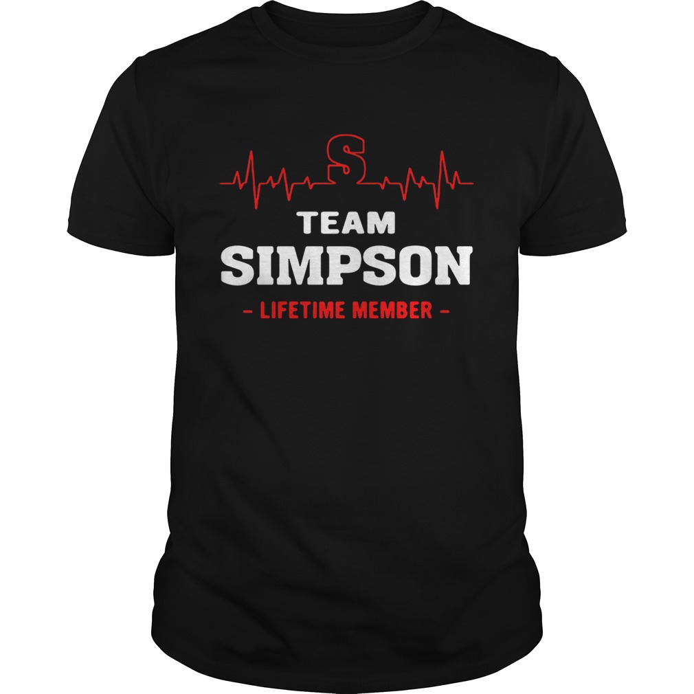 Team Simpson lifetime member shirt