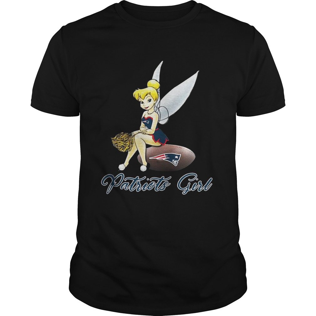 Tinkerbell Sitting Patriots Girl Shirt