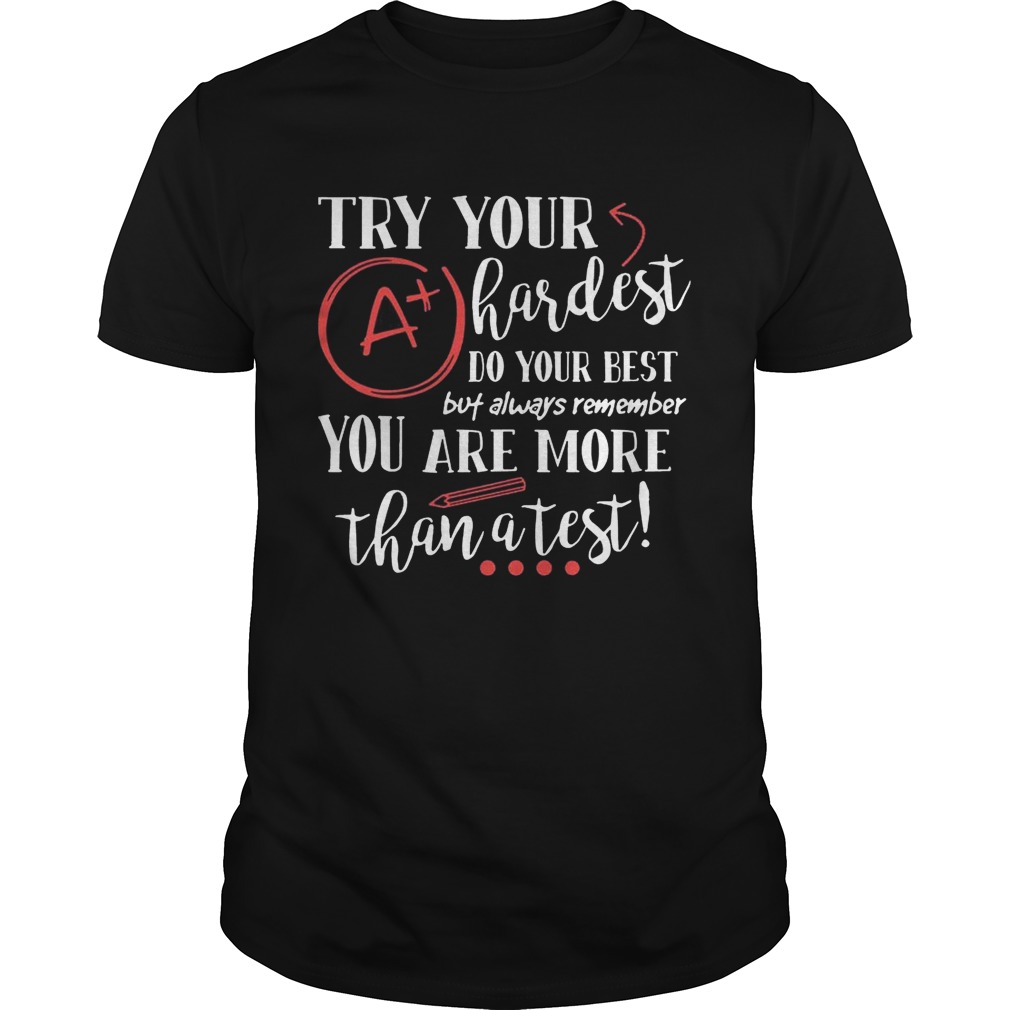 Try Your Hardest Do Your Best Gift Shirt