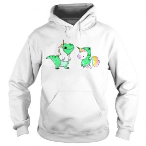 Hoodie Baby Dinosaur TRex and Unicorn shirt