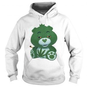 Hoodie Bear green smoking Cannabis shirt