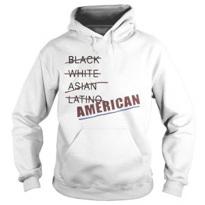 Hoodie Black white Asian latino American shirt