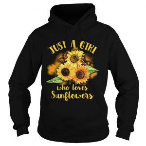 Hoodie Butterfly Just a girl who loves sunflowers shirt