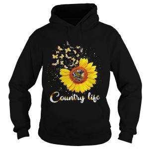 Hoodie Butterfly Sunflower Country life shirt