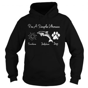 Hoodie Im a simple woman who loves sunshine dolphin and dogs shirt