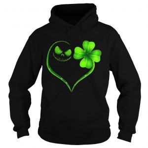 Hoodie Jack Skellington and Irish Four Leaf Clover shirt