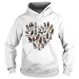 Hoodie Love owls eastern screech barred barn snowy oriental scops eagle shirt
