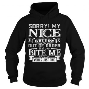 Hoodie Sorry My Nice Button Out Of Order Gift Shirt